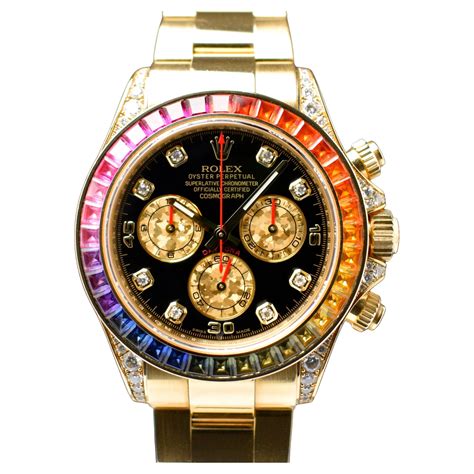 replica yellow gold rolex daytona rainbow diamond copy watch|rolex daytona rainbow 2022.